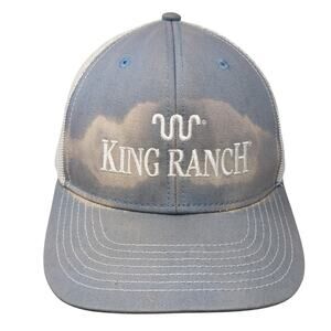 Ford King Ranch Snapback Mesh Back Trucker Hat Blue One Size Embroidered